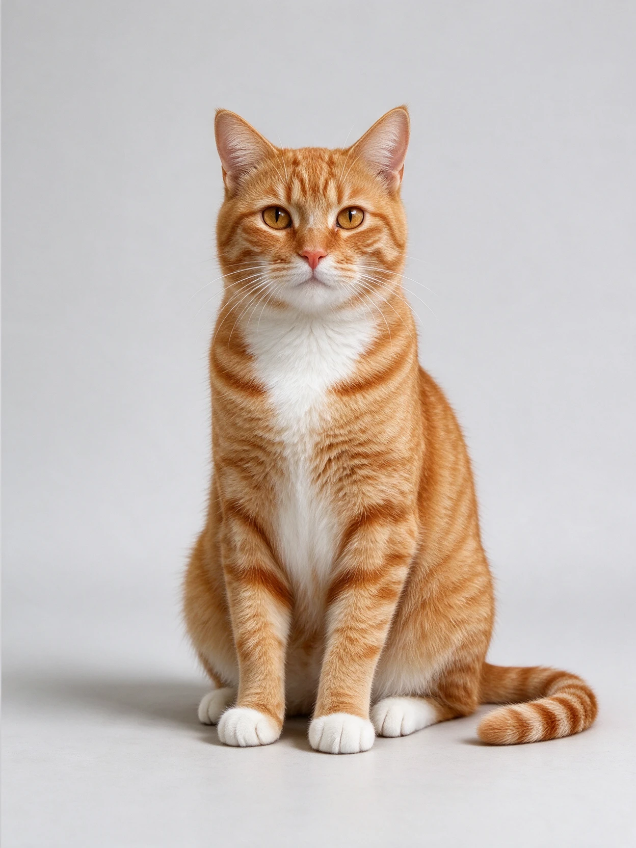 An orange-and-white tabby used as the cat input